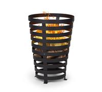 Log Fire Basket Fire pit Bowl Patio Heater stainless steel Outdoor Space Black