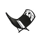Harewood International Inglenook Black Folding Leaf Style Log Basket, Black