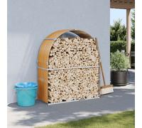 vidaXL Log Holder Firewood Rack Log Wood Storage Anthracite Galvanised Steel