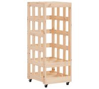 vidaXL Log Holder with Wheels 40x49x110 cm Solid Wood Pine