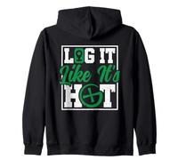 Log It Like Its Hot Funny Geocaching GPS Zip Hoodie