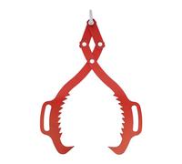 Log Lifting Tongs 21" Log Skidding Lifting Tongs Log Lifter Dragging Tongs Timber Grab with Handle, Red Steel Heavy Duty Grapple Timber Claw for Garden Wood Log Lifting Handling Dragging Carrying