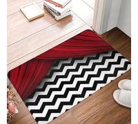 Log Non-slip Doormat Twin Peaks Red Curtains Black And White Chevron Living Room Bedroom Mat Outdoor Carpet Flannel Modern Decor