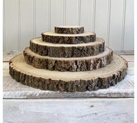 Log Slice Cakestand Wooden Rustic Slab, XX Large 43-47cm