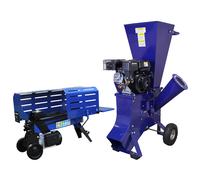 T-Mech Log Splitter 5T 370mm & 15Hp Wood Chipper