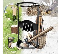 Log Splitter - Holzspalter Manuell - Firewood Log Splitter Manual Protocol Wood Separation Crackers for Home Camping Outdoor Log Splitter with Hammer