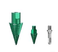 Log Splitting Drill Bit with Quick Change Head for SDS and Square Shank Drills Featuring Detachable Shaft for Smooth Operation on Tough Wood Logs (Square with head)