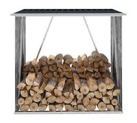 Log Storage Shed Anthracite Galvanised Steel 163x83x154 cm 2m³ Extra Tubes Stack