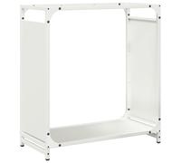 (olive green, 60 x 28 x 65 cm) vidaXL Firewood Rack White 60x28x65 cm Cold-rolled steel fireplace log holder