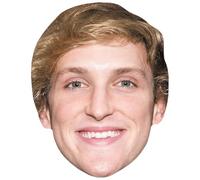 Logan Paul (Smile) Celebrity Mask, Flat Card Face, Fancy Dress Mask