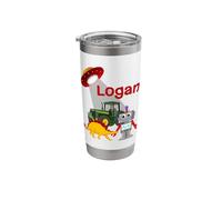 Logan Personalized Custom Name Boys Stainless Steel Insulated Tumbler
