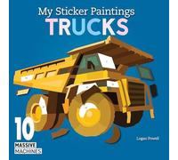 Logan Powell My Sticker Paintings: Trucks Paperback Book Logan Powell Multicolor