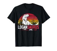 Logan Saurus Funny Personalized Dinosaur T Rex Name Gift T-Shirt
