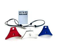 Logan Whistles A1 Anodised Alloy Sheepdog Whistle with Sailing Rope Lanyard | 100% UK Made Dog Training Whistle for Recall, Herding & Working Dogs | Pack of 3 (Silver, Red, Blue)