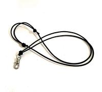 Logan Whistles Adjustable Leather Cord Lanyard with Swivel Clip | Black Brass Clip | 100% Leather Dog Whistle Accessory & Universal ID Badge Holder Lanyard