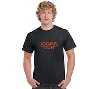 Logans Run T Shirt Text Design Colour2 Mens T Shirt Black