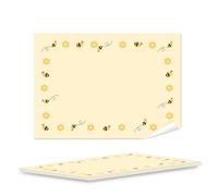 Logbuch-Verlag 25 Labels Stickers for Honey Jars Honey Stickers Yellow with Bees 7.4 x 5.2 cm Sticker for Labelling