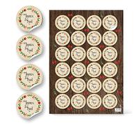 Logbuch-Verlag 48 Christmas Stickers with Text "Joyeux Noël" - Christmas Stickers French