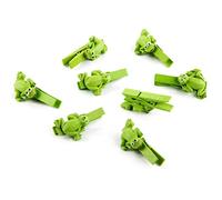 Logbuch-Verlag 8 small frog clips for decorating and crafts, 4.5 cm, decorative clip, decorative clip, decorative luck symbol, frog king clips, children's birthday party