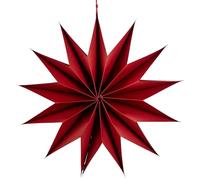 Logbuch-Verlag Large Paper Star Dark Red Christmas Decoration for Hanging Red Paper Star Window Decoration 30.5 cm