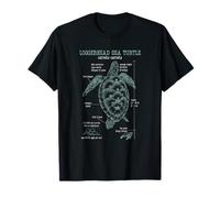 Loggerhead Sea Turtle Shirt Anatomy Gift Marine Biologist T-Shirt