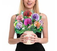 LogHog 3D Carnation Tabletop Display, Floral Home Decor for Mother’s Day, Birthday, Wedding, Anniversary, Elegant Gift for Mom, Wife, Women, Unique Desk Decor