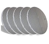 LogHog Set of 5 Thickened Silicone Pot Coaster Trivet Mats,Pot Holder/Hot Pads,Non Slip Durable Flexible Table Mats Round Honeycome Multipurpose Kitchen Heat Resistant Mat (Grey)