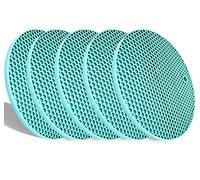 LogHog Set of 5 Thickened Silicone Pot Coaster Trivet Mats,Pot Holder/Hot Pads,Non Slip Durable Flexible Table Mats Round Honeycome Multipurpose Kitchen Heat Resistant Mat (Teal)