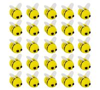 loghohu 25 Pcs Wool Felt Bees, Bees for Crafts Yellow Cute Mini Bee for DIY Craft Costume Baby Shower Gender Reveal Bee Themed Party Decoration