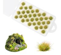 loghohu 32 Pcs Static Grass Tuft, Model Grass Lowland Shrubs Tuft Terrain Model Artificial Grass for Gaming Terrain Rainforest Diorama Supplies (Winter)