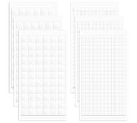 loghohu 990 Pcs Double Sided Sticky Foam Pads Squares, 6 Sheets Sticky Dots Double Sided 3D Self Adhesive Squares Foam Pads for Crafting Card Making DIY Art Scrapbook Supplies (2 Sizes)