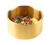 loghohu Paper Clip Holder Gold Paperclip Holders for Desk Metal Binder Clip Holder Bowls Paper Clip Dispenser Organizer for Holding Small Parts Office Accessories Space-Saving Desktop Organizer