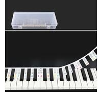 loghohu Piano Keyboard Stickers Piano Keyboard Stickers 61 Key Piano Note Stickers Piano Stickers for Beginners Removable Piano Keyboard Note Labels Silicone Reusable Piano Keyboard Stickers