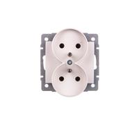 LOGI double socket 2x2P + Z screwed 16A LOGI/ MOWION 25092