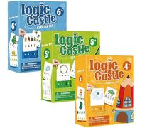 Logic Castle Educational Card, Cooperative Matching Game, Develops Logical Thinking Fine Motor Skills Problem Solving, Screen-Free Brain Teaser Toy, for Ages 3-6 (Mix)