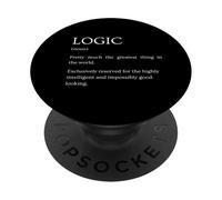 Logic Definition - Funny Sarcastic Logic Explanation PopSockets Adhesive PopGrip