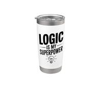 Logic is My Superpower Clever Nerdy Stainless Steel Insulated Tumbler