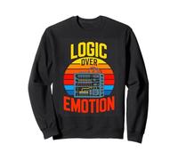 Logic Over Emotion Retro Programmer Circuit Sweatshirt