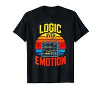 Logic Over Emotion Retro Programmer Circuit T-Shirt