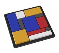 Logic Puzzle Brain Teaser Game - 88 Challenges with 4 Difficulty Levels, Wooden Brain Teaser Travel Game for Solo Play, Spatial Reasoning & Concentration Aid