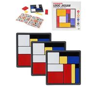 Logic Puzzle Brain Teaser Game for Kids & Adults, 88 Brain Bending Challenges, Educational Logic Toy, Travel Games, 4 Progressive Stages, Enhance Logical Thinking, (3 pcs)