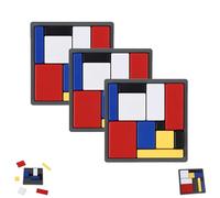 Logic Puzzle Brain Teaser Game for Kids & Adults, 88 Brain-Bending Levels, Challenges Friendly Learning Kit, Single Player Mind Challenge Toys, Across 4 Difficulty Stages (3Pcs)