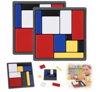 Logic Puzzle Brain Teaser Game for Kids & Adults, 88 Challenges 4 Difficulty Levels Logic Puzzles, Portable Brain Teaser Puzzles, Educational Thinking Game Toy for Classroom Family Party Gift(2PC)