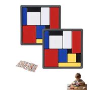 Logic Puzzle Brain Teaser Game for Kids & Adults, 88 Challenges with 4 Difficulty Levels, Educational Thinking & Stem Puzzle Toy, Portable Screen-Free Logic Game for Classroom & Travel(2Pcs)