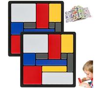 Logic Puzzle Brain Teaser Game for Kids & Adults, 88 Challenging Levels 4 Difficulty Levels, for Kids Teens Adults School Office Travel Camping Picnic (2 PCS)