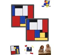 Logic Puzzle Brain Teaser Game for Kids & Adults, Educational 88 Challenges Toy for Critical Thinking Skills, Portable Classroom Brain-Bending Levels, Single Player Mind Friendly Learning Kit(2pcs)