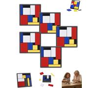 Logic Puzzle Brain Teaser Game for Kids & Adults, Educational 88 Challenges Toy for Critical Thinking Skills, Portable Classroom Brain-Bending Levels, Single Player Mind Friendly Learning Kit(5pcs)