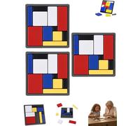 Logic Puzzle Brain Teaser Game for Kids & Adults, Educational 88 Challenges Toy for Critical Thinking Skills, Portable Classroom Brain-Bending Levels, Single Player Mind Friendly Learning Kit(3pcs)