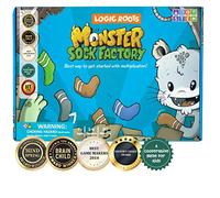 Logic Roots Monster Sock Factory Multiplication and Division Game - Fun Math Board Game for 7+ Year Olds, Easy to Play STEM Toy for Kids at Home, Learning Gift for Girls & Boys, Grade 1 and Up