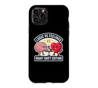 Logic Vs Night Feelings Shift Funny Nurse Brain Heart Meme Case for iPhone 11 Pro
